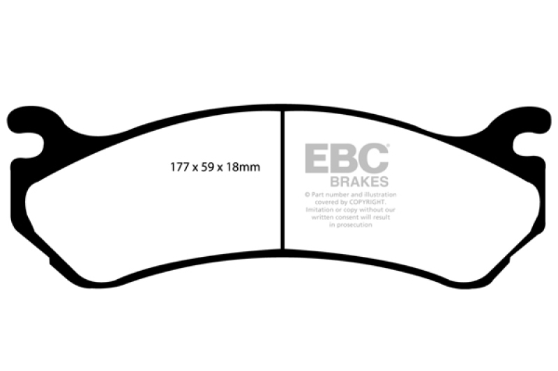 Extra Duty Front Brake Pads - For 02 Cadillac Escalade 5.3 (Akebono rear caliper) - Click Image to Close