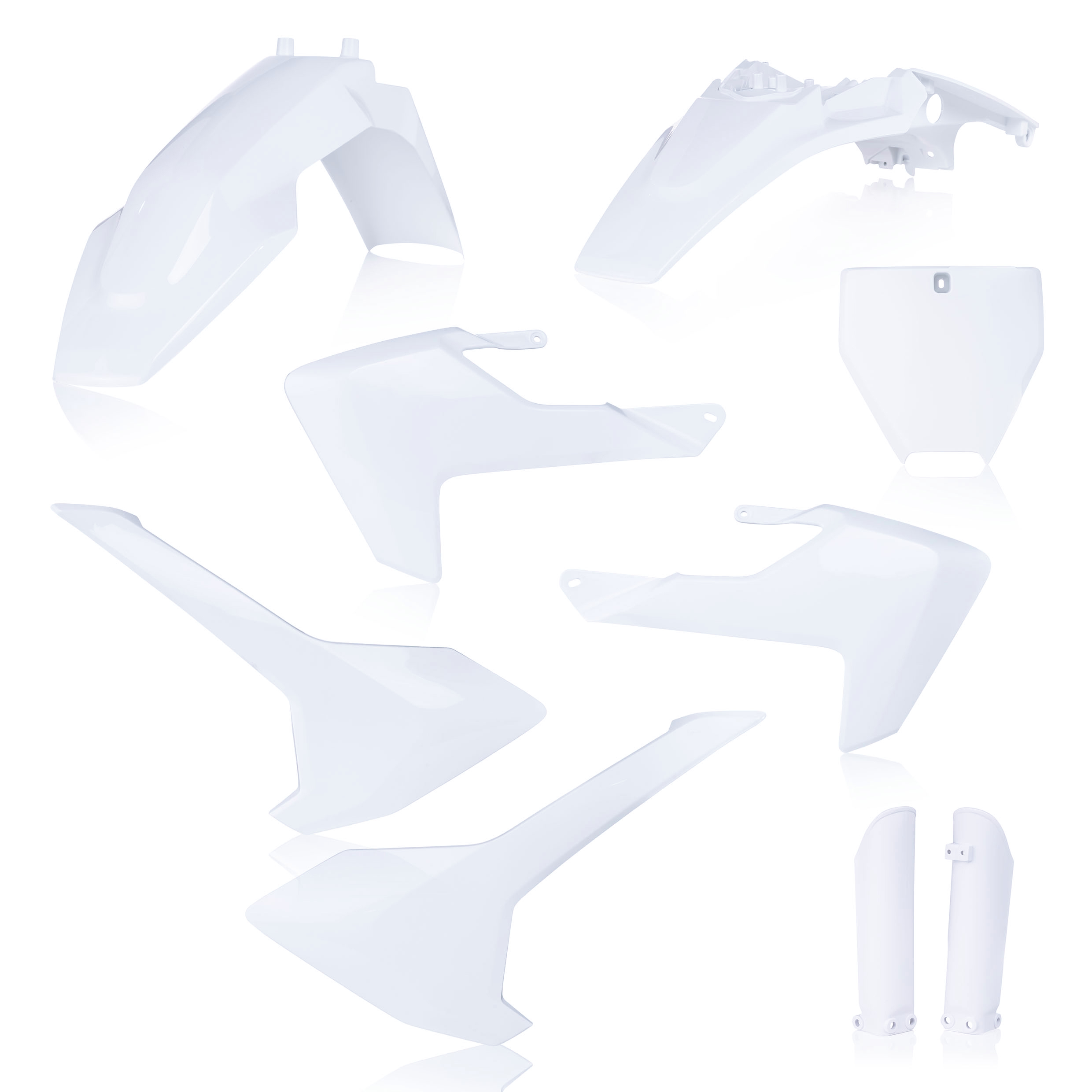 Full Plastic Kit - White Original 2020 - For 17-23 Husqvarna TC 65 - Click Image to Close