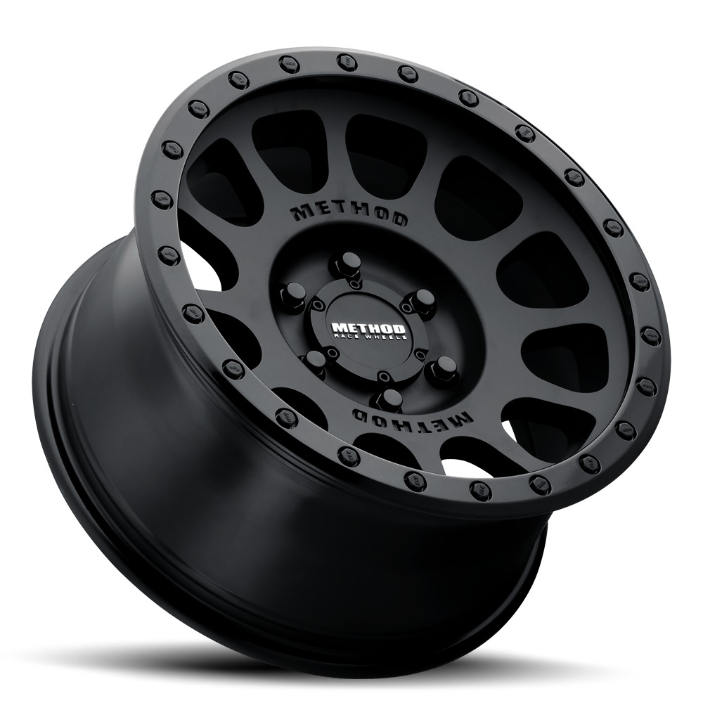 MR305 NV 17x8.5 0mm Offset 8x6.5 130.81mm CB Matte Black/Gloss Black Wheel - Click Image to Close