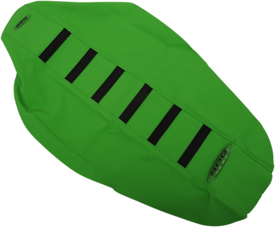 6-Rib Water Resistant Seat Cover Green/Black - For Kawasaki KX250F KX450F - Click Image to Close