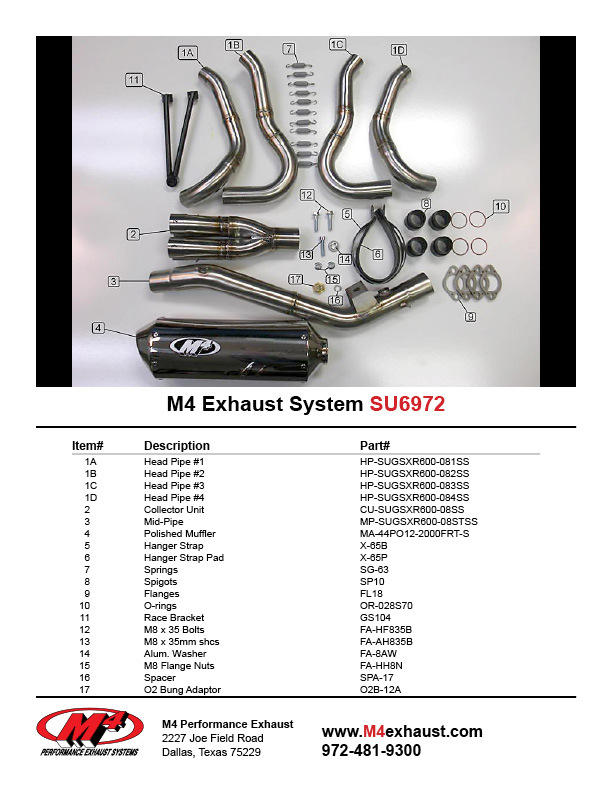 Polished Full Exhaust w/ Stainless Tubing - For 08-10 Suzuki GSXR600 GSXR750 - Click Image to Close