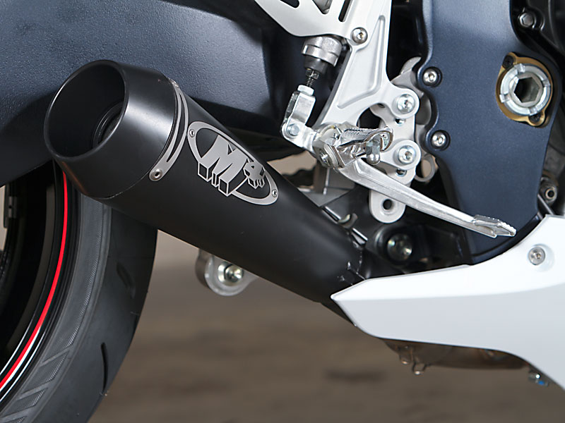 Black GP Full Exhaust w/ Stainless Tubing - For 12-16 Suzuki GSXR1000 - Click Image to Close