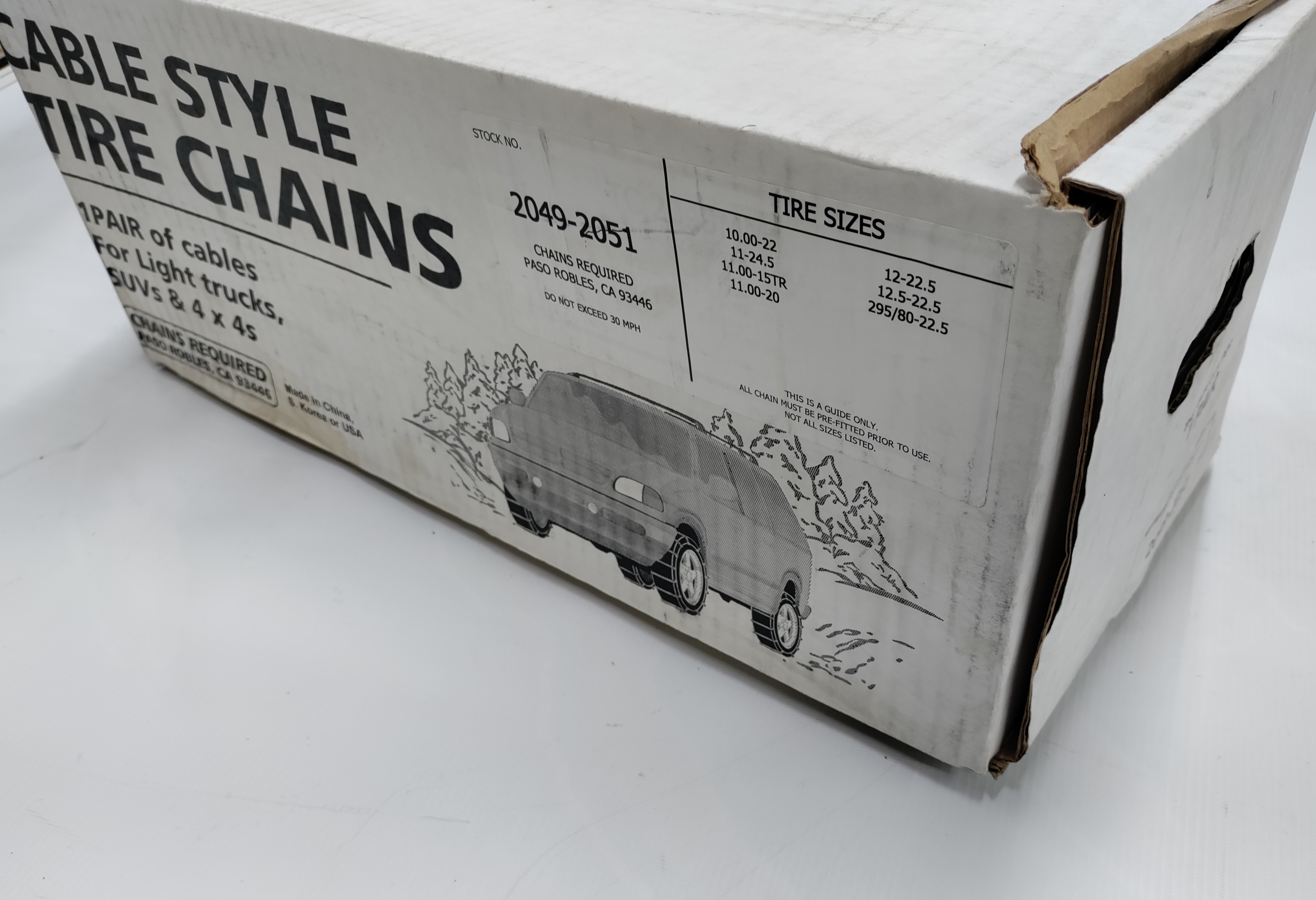 Cable Tire Chains - 113" x 17" - Click Image to Close