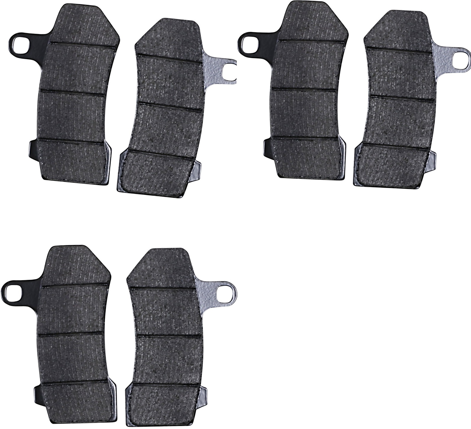 Complete Pad Set - X-Treme Organic Brake Pads - Replaces H-D # 41854-08, 42897-08, 42897-06 & 42850-06 - Click Image to Close