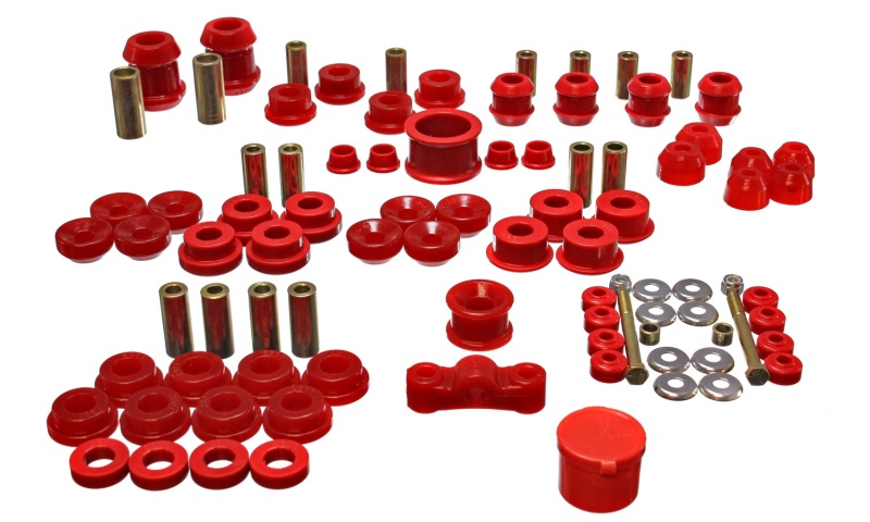 Red Hyper-Flex Master Bushing Set - For 94-01 Acura Integra (except Type R) - Click Image to Close