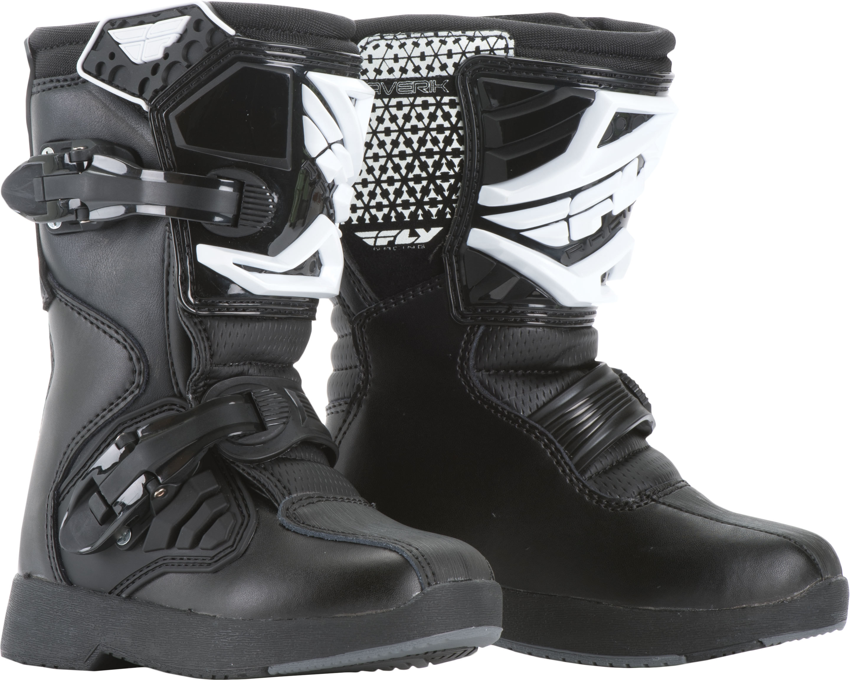 Youth Mini Maverik MX Boots Black US Y-13 - Click Image to Close