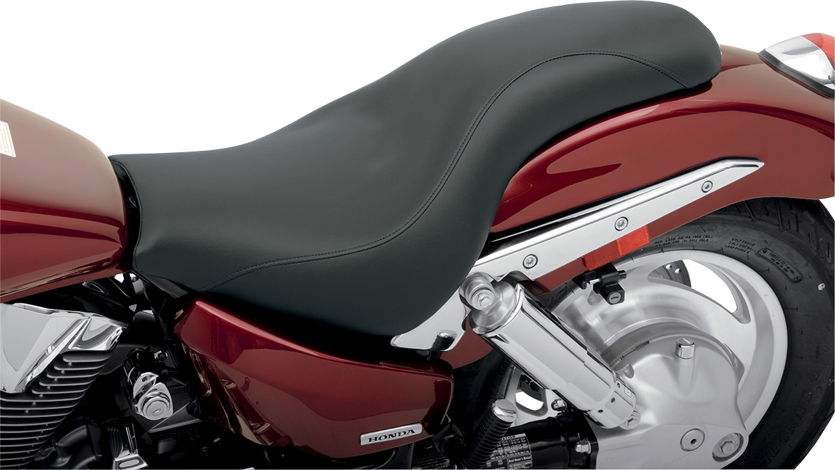 Profiler Smooth 2-Up Seat Black Gel Low - For 04-09 Honda VTX1300C - Click Image to Close