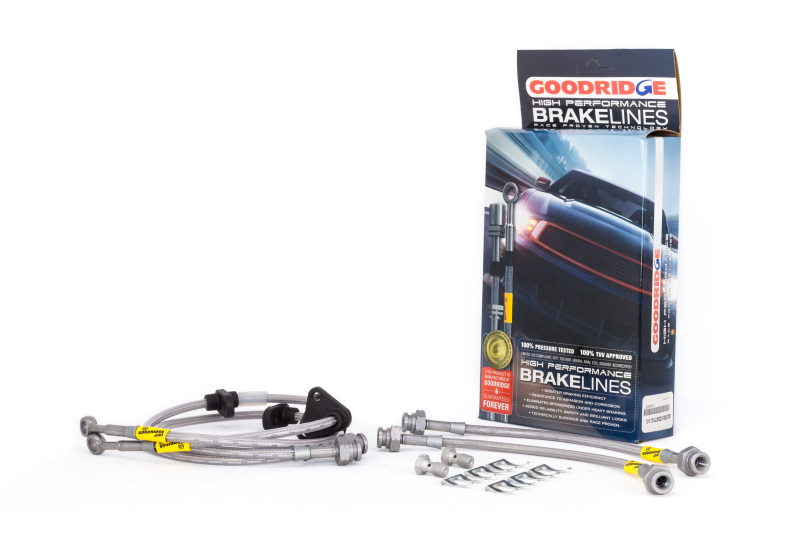 92-95 Honda Civic All Models w/ Rear Drum / 93-00 Del Sol Rear Drum SS Brake Lines - Click Image to Close