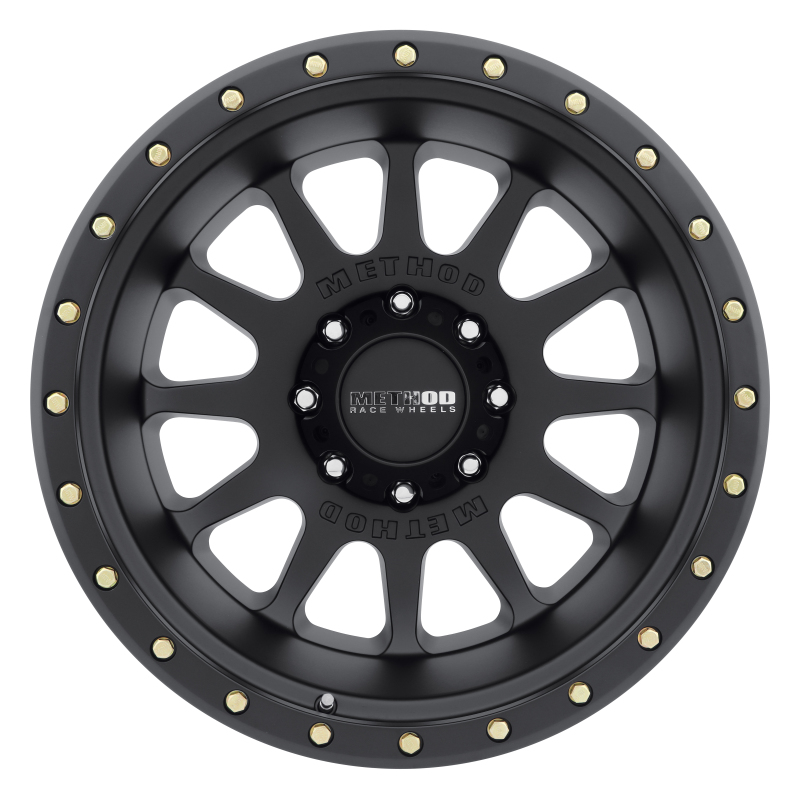 MR605 NV 20x9 -12mm Offset 8x170 124.9mm CB Matte Black Wheel - Click Image to Close