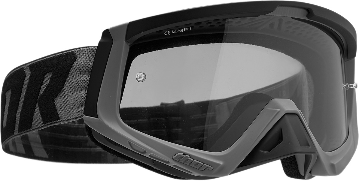 Sniper Gray / Black Goggles - Smoke Lens - Click Image to Close