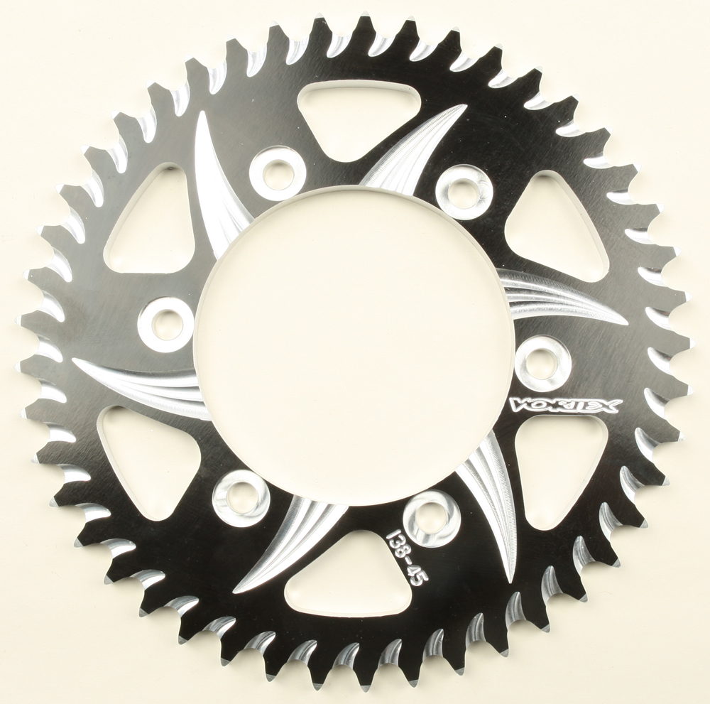 Cat5 Rear Aluminum Sprocket 45T Black Hardcoat 530 - For 98-14 Suzuki Yamaha - Click Image to Close