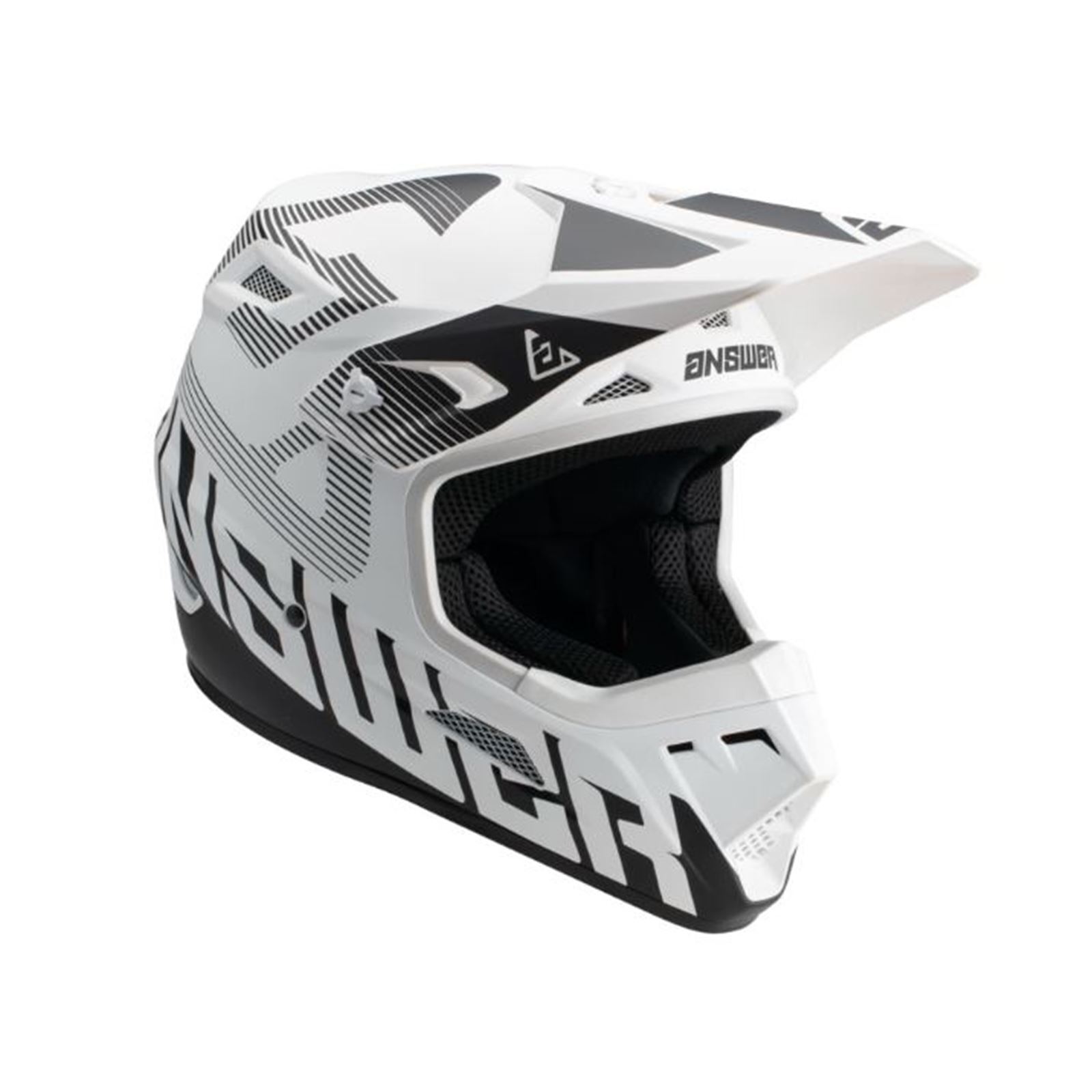 Answer AR1 V2 Bold Helmet White/Black - Small - Click Image to Close