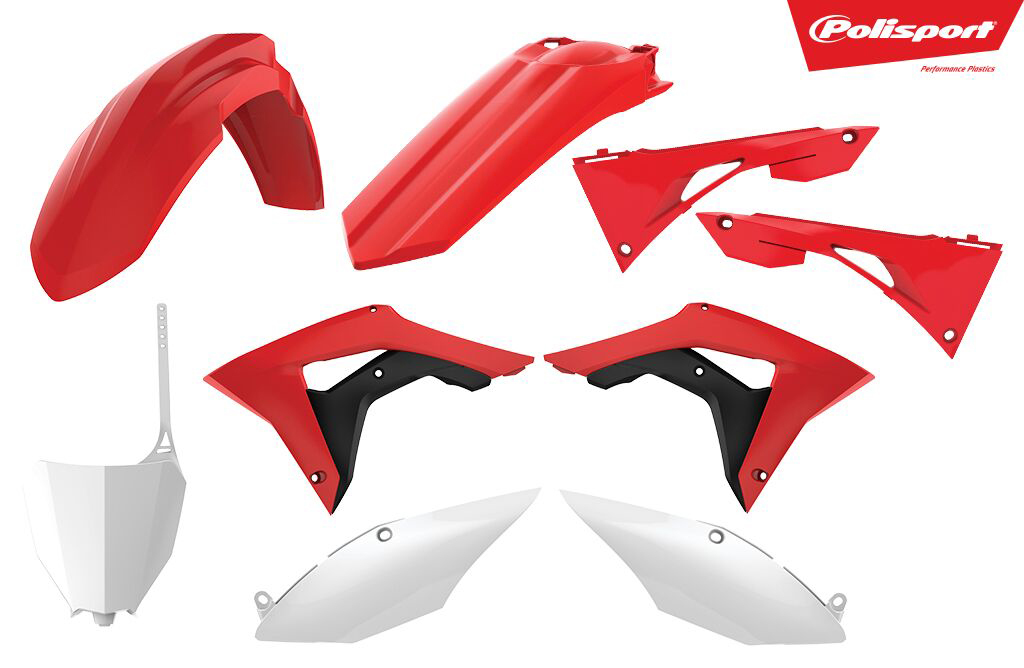 Plastic Body Kit - Original Red/Black/White - For 17-20 Honda CRF450R CRF250R - Click Image to Close