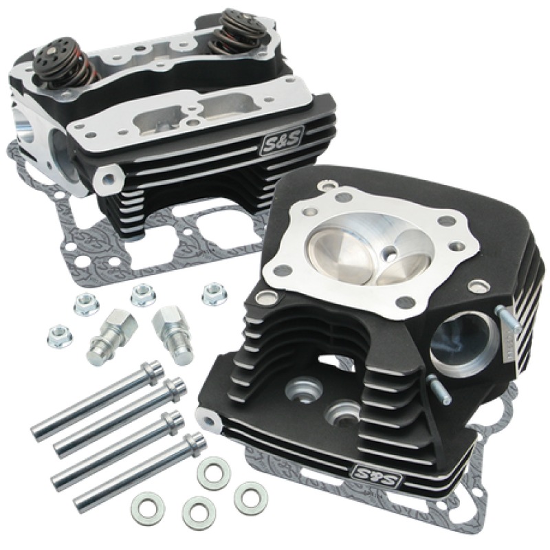 08-16 Touring Super Stock 89cc Cylinder Head Kit - Wrinkle Black - Click Image to Close