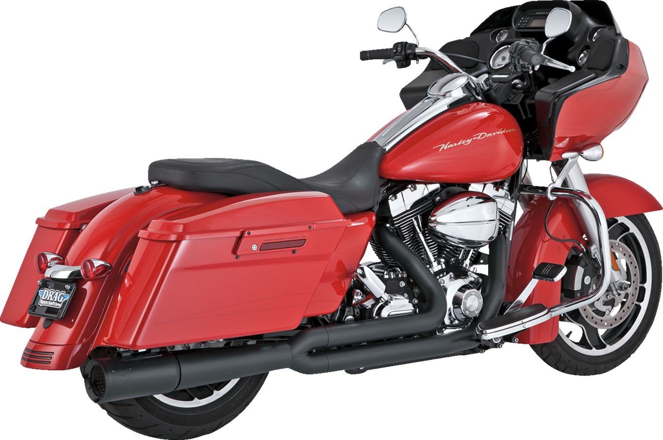 Vance & Hines HD Dresser Pro Pipe Black 10-16 PCX Full System Exhaust - Click Image to Close