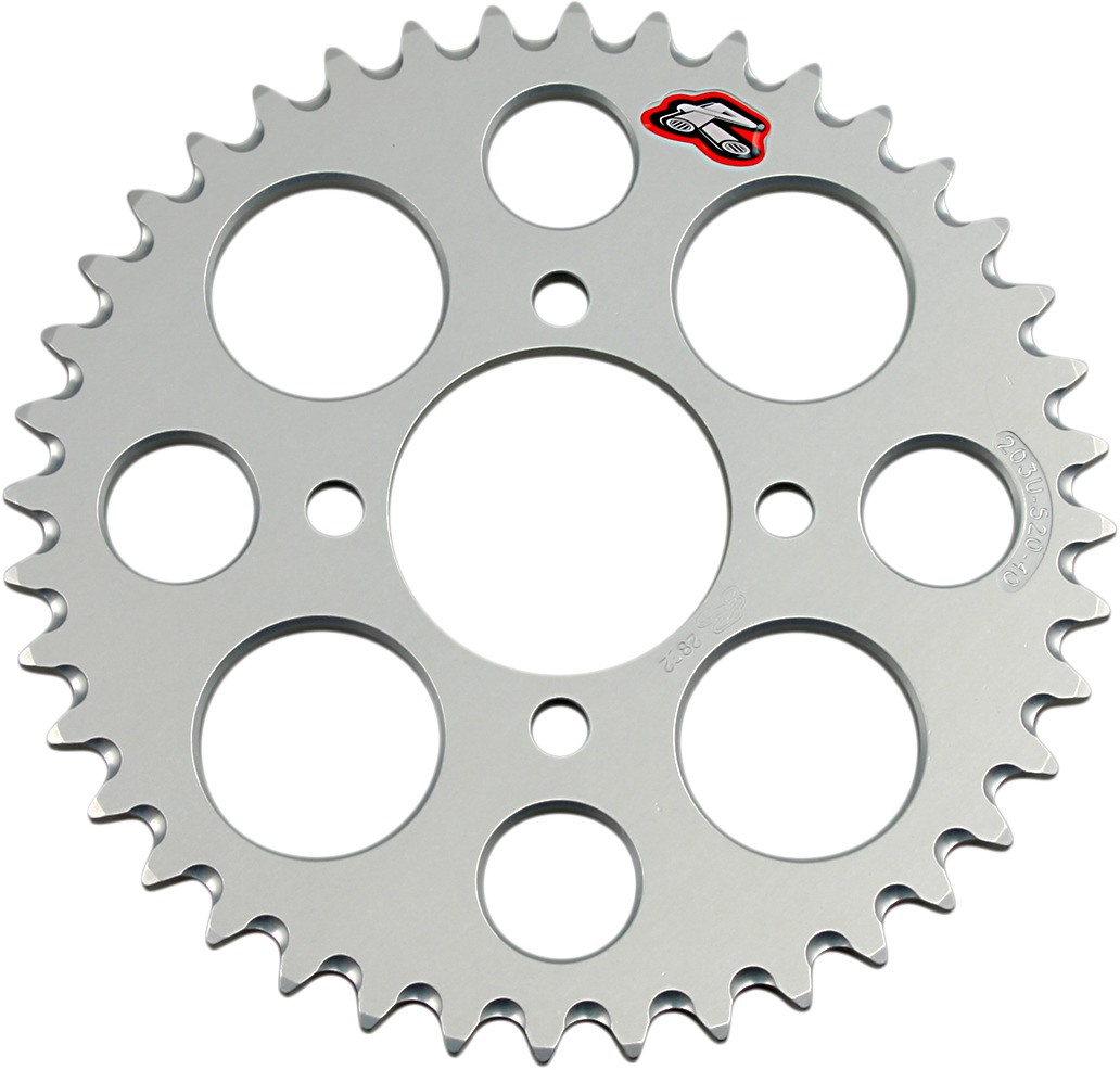 03-08 Kawasaki KFX400/ Suzuki LTZ400 Rear Sprocket Grooved - Silver 520-40 Teeth - Click Image to Close