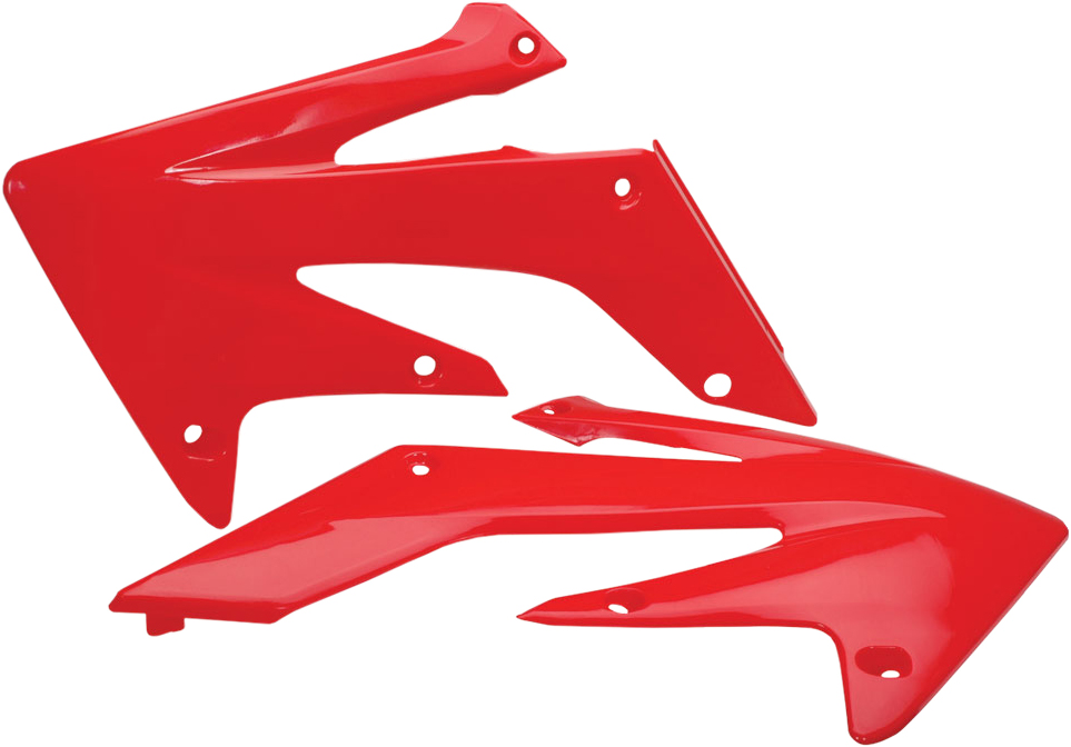 Radiator Shrouds - Red - For 04-09 Honda CRF250R 04-17 CRF250X - Click Image to Close