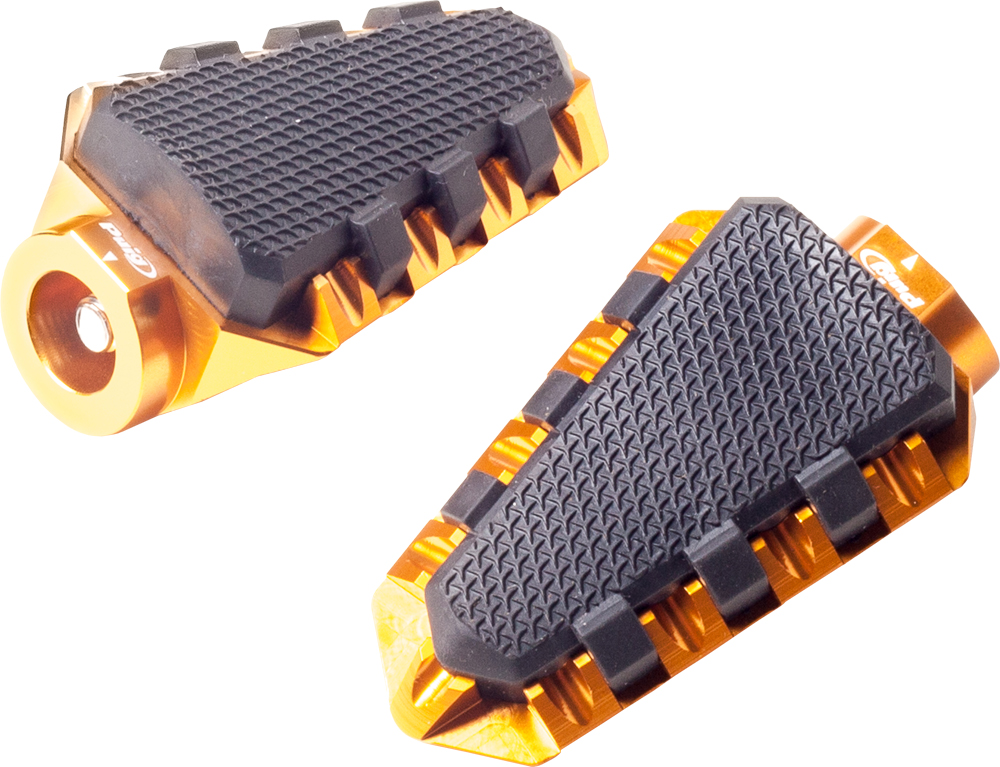 Hi-Tech OffRoad Footpegs Gold - For Use w/ Puig Footpeg Adapters - Click Image to Close