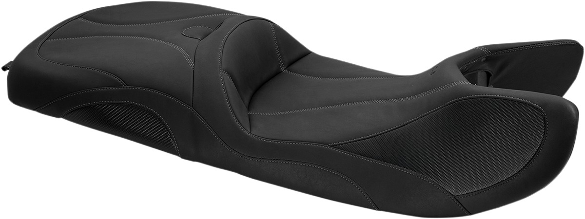 Stitched Vinyl 2-Up Seat - Black - For 10-16 Can-Am Spyder RT - Click Image to Close