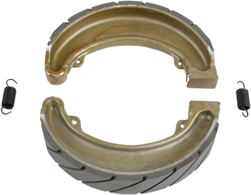 Grooved Organic Rear Brake Shoes w/ Springs - For 85-87 ATC250ES & ATC250SX & TRX250 & 88-00 TRX300 - Click Image to Close