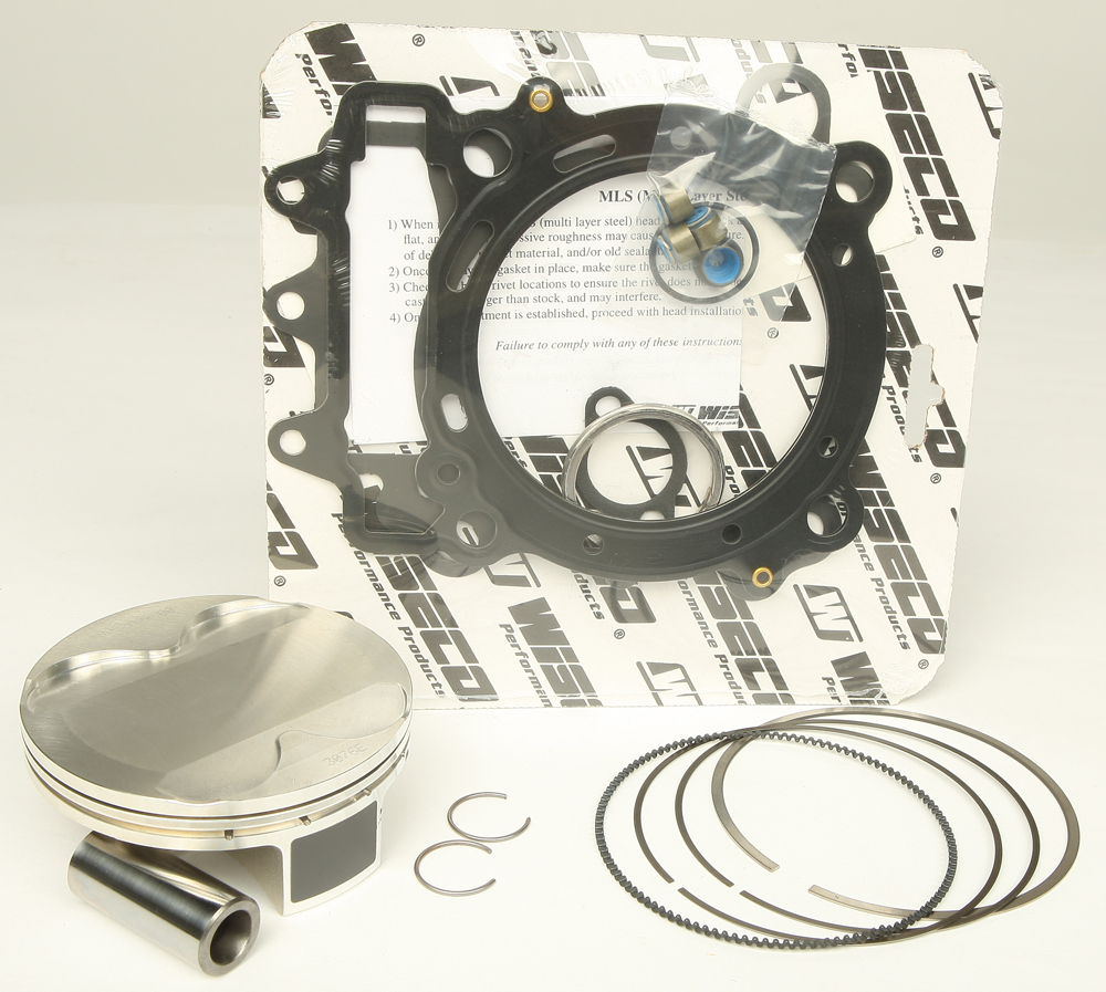 Top End Piston Kit 12.5:1 Compression - 96.00mm Bore (STD) - For 13-14 Kawasaki KX450F - Click Image to Close