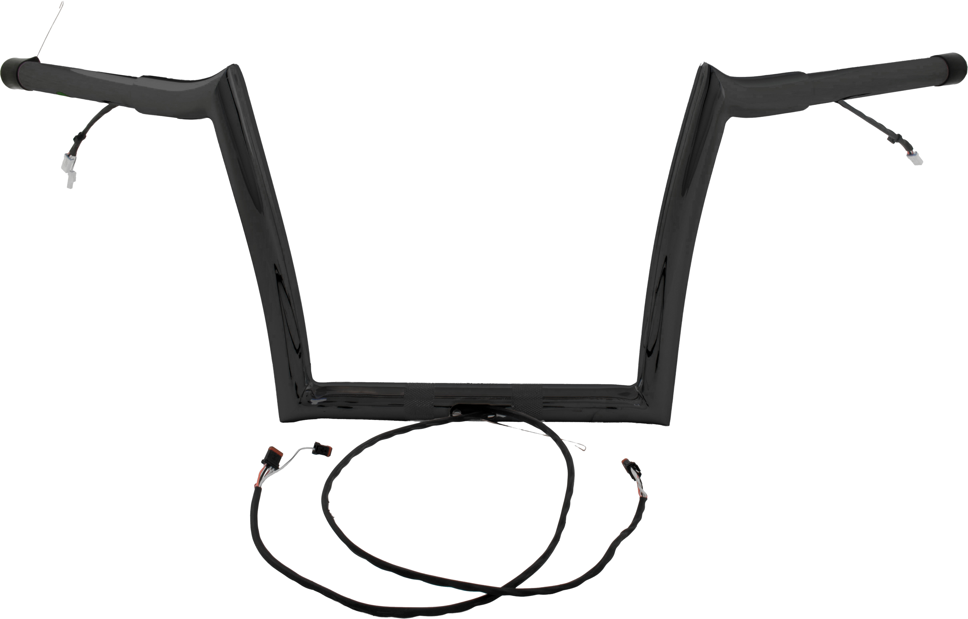 Pre-Wired Monkey Handlebar Black 12" - For 15-20 HD Road Glide - Click Image to Close