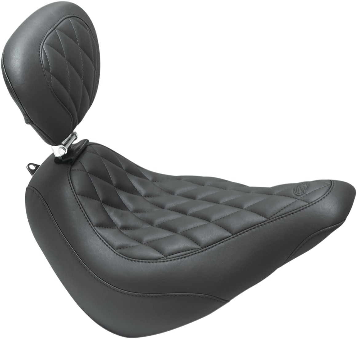 Tripper Diamond Wide Solo Seat w/Backrest - For 18-19 HD FLSL - Click Image to Close