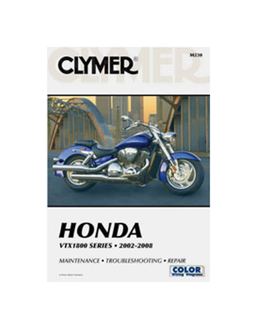 Shop Repair & Service Manual - Soft Cover - For 2000-2008 Honda VTX1800 Series - Click Image to Close