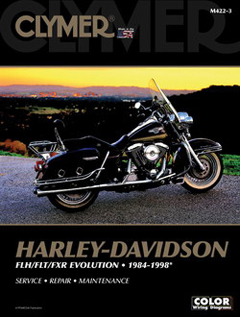 Shop Repair & Service Manual - Soft Cover - For 1984-1998 Harley Davidson FLH, FLT & FXR Evolution - Click Image to Close