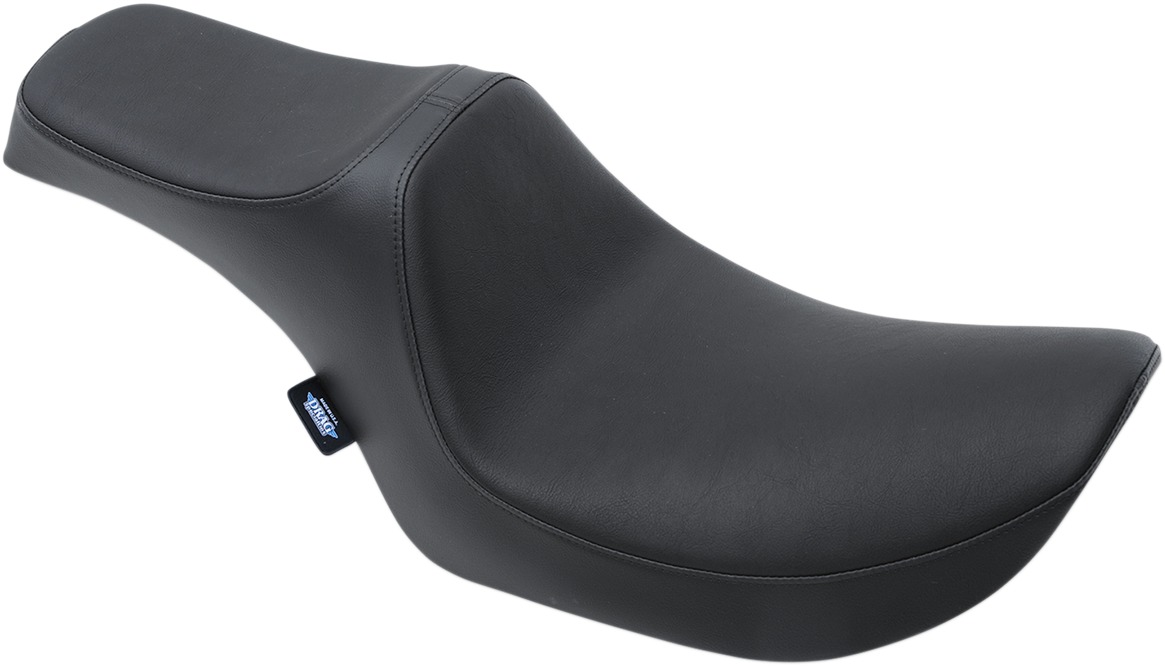 Predator Smooth Vinyl 2-Up Seat Black Foam - For 82-94 Harley FXR - Click Image to Close