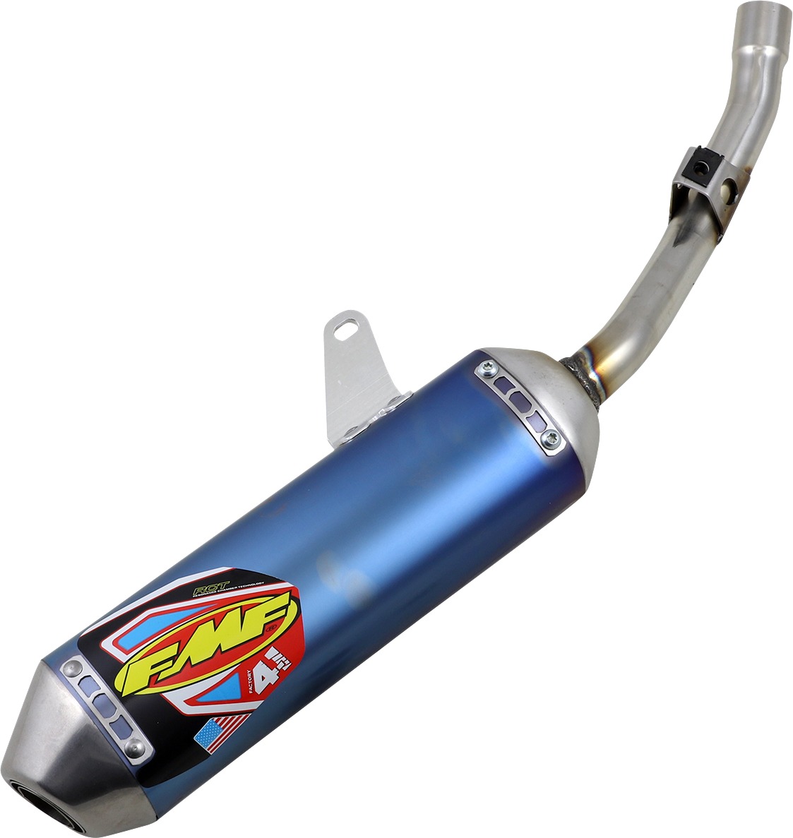 Racing Anodized Titanium Factory 4.1 Muffler w/SS Header - Click Image to Close