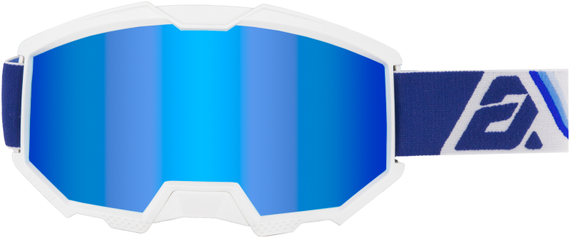 Answer Apex 3 Goggles Blue/White - Adult - High-quality mirrored lens goggles - Click Image to Close