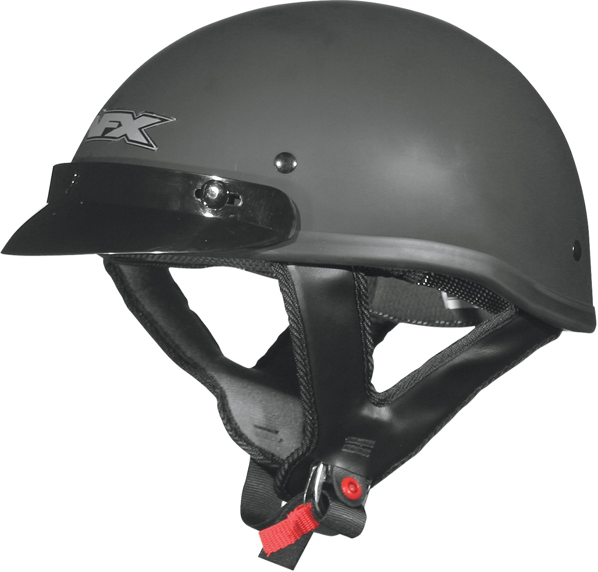 FX-70 Street Half Helmet Matte Black Small - Click Image to Close