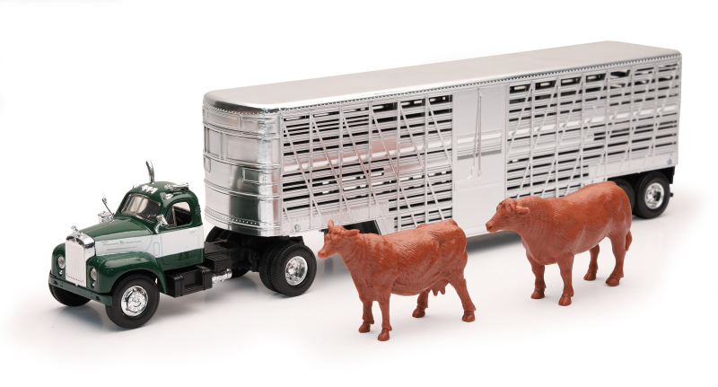 1953 Mack B-60 Livestock Truck with Cattle/ Scale - 1:43 - Click Image to Close