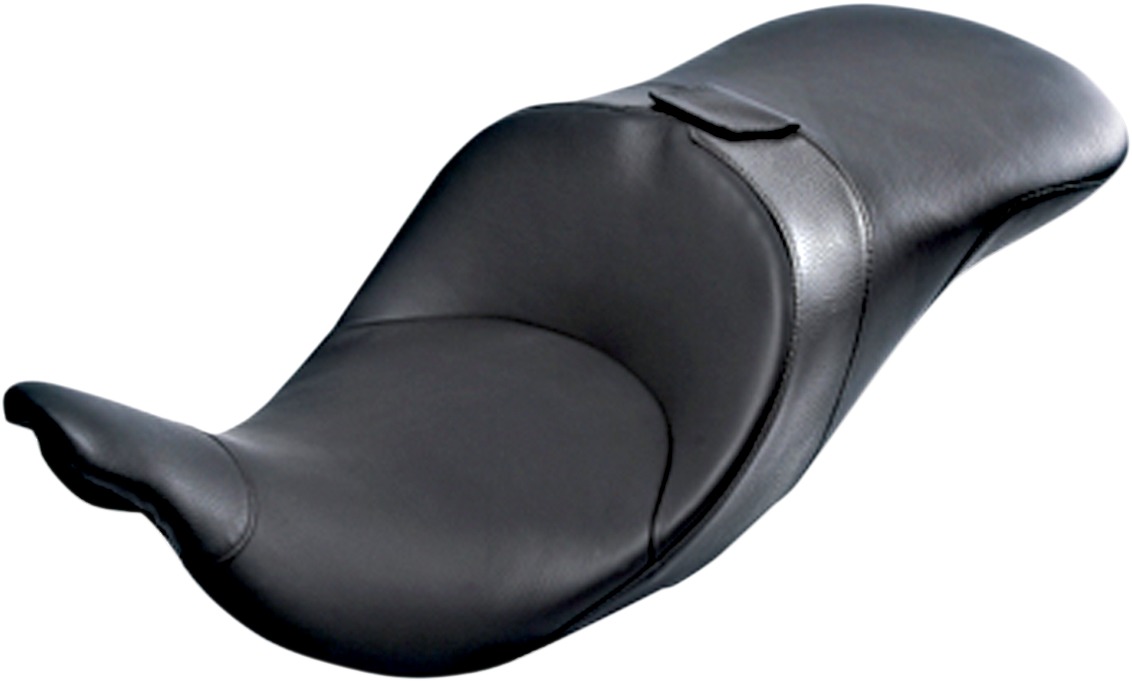 TourIST Air Plain Leather 2-Up Seat Low & Back - For Harley FLH FLT - Click Image to Close