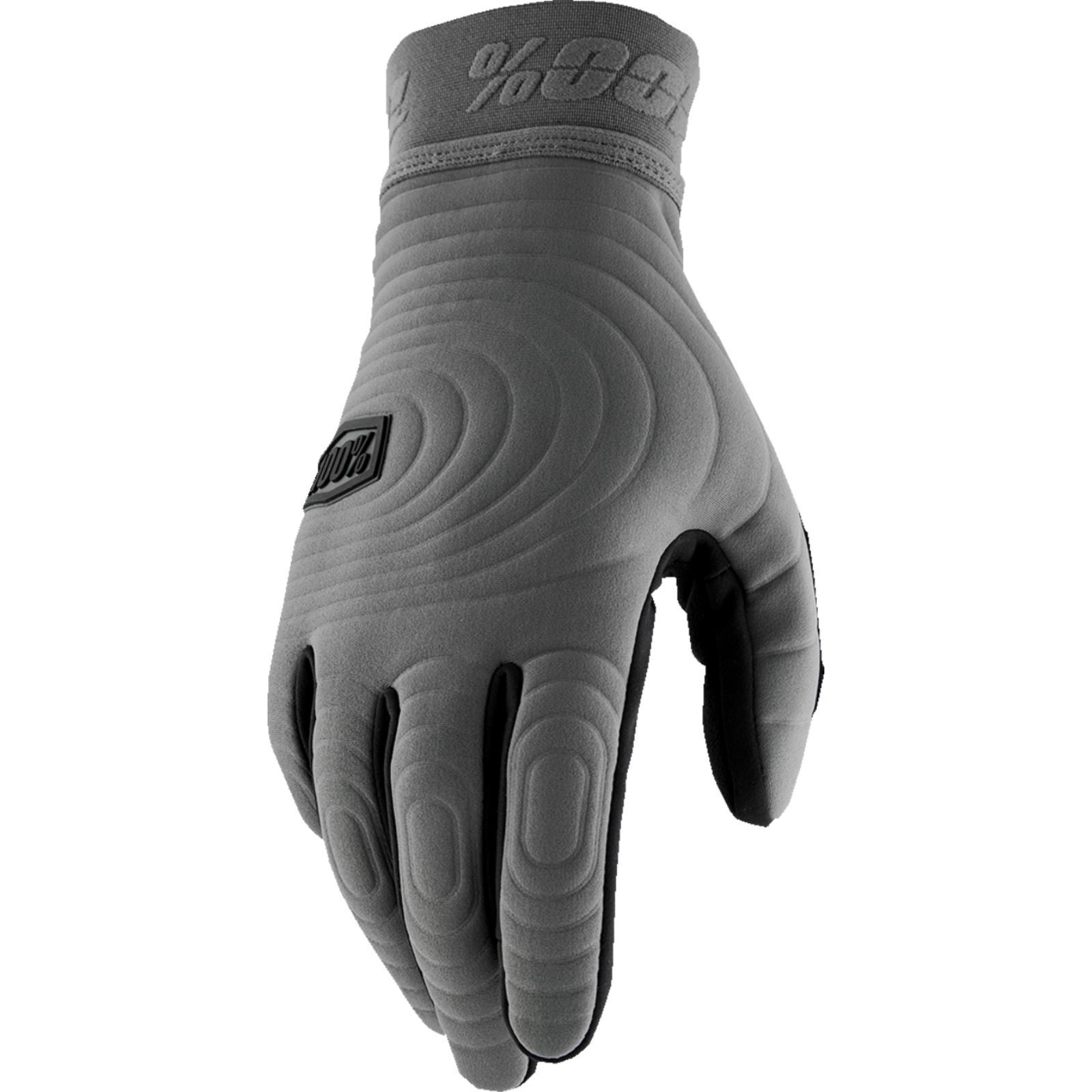 100% Brisker Xtr Cold Weather Gloves Charcoal Medium - 10030-00007 - Click Image to Close