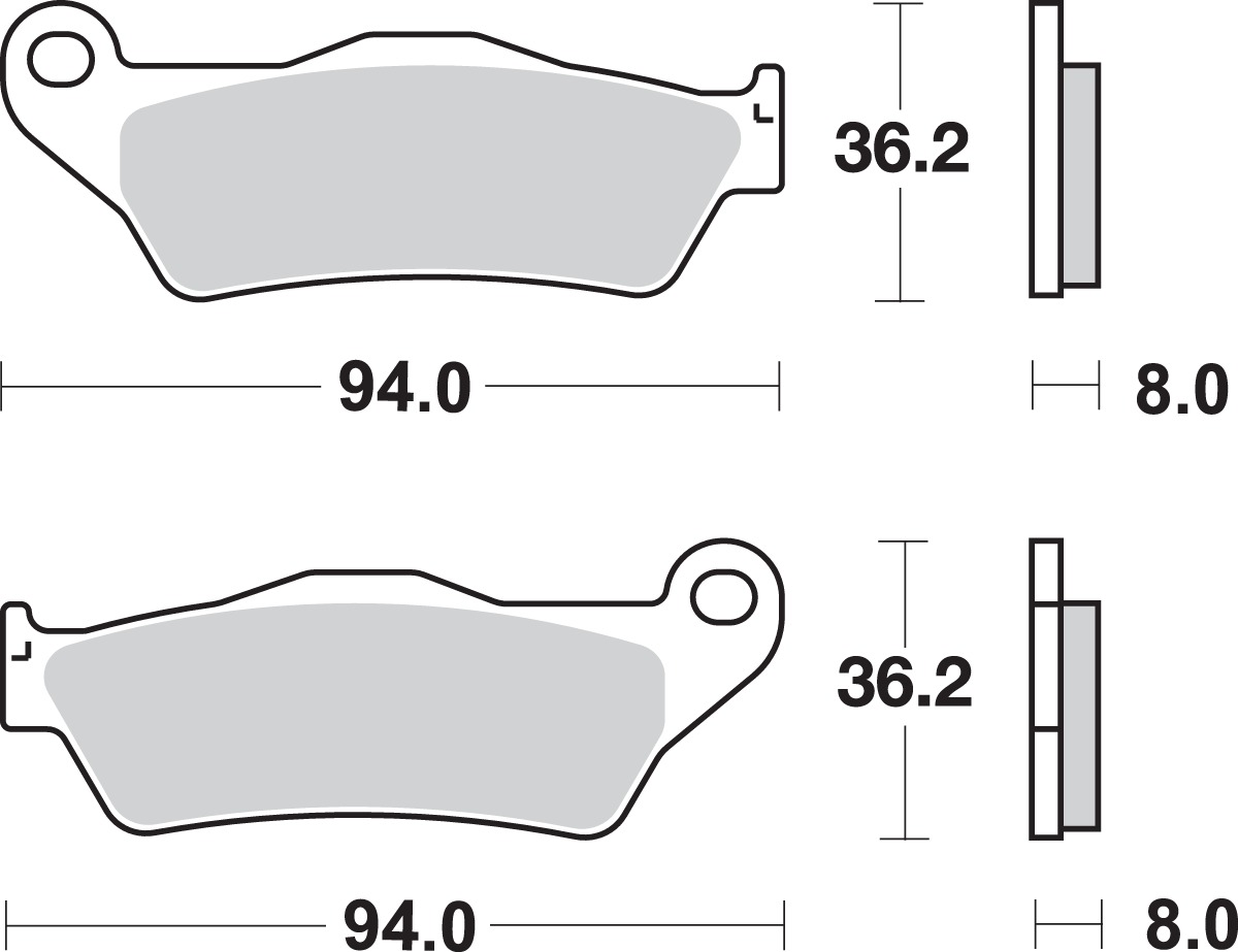 Sintered Brake Pads - 671Ls Sint Brake Pads Sbs - Click Image to Close