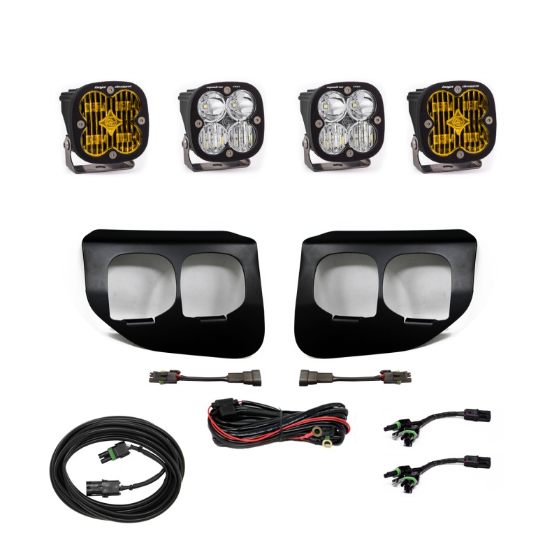 Ford Super Duty (20-On) Fog Lights Dual FPK Amber SAE/Pro DC - Click Image to Close