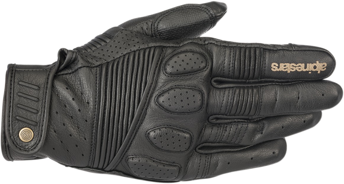 Crazy 8 Leather Motorcycle Gloves Black Small - Click Image to Close