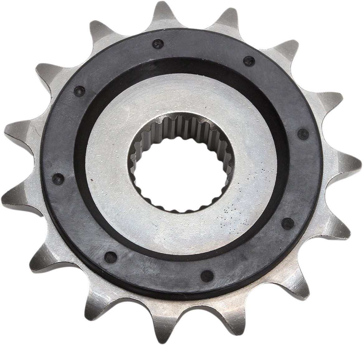 Steel Front Sprocket w/ Rubber Damper - 15 Teeth - New JT! - Click Image to Close