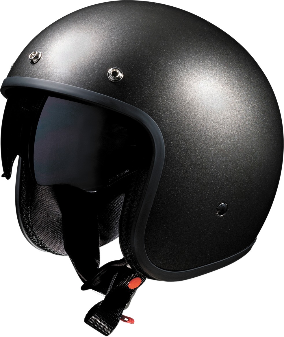 Saturn Open Face Street Helmet Gray/Silver Small - Click Image to Close