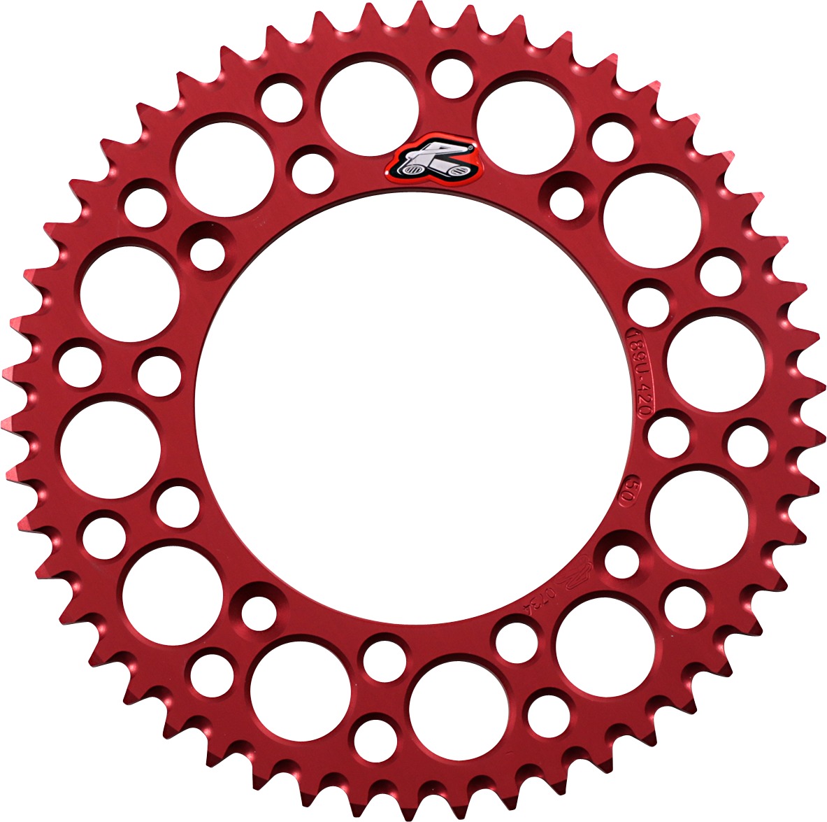 Rear Sprocket Grooved - Red 420-50 Teeth - For 03-07 Honda CR 85R/ 07-09/12-14 CRF 150R - Click Image to Close