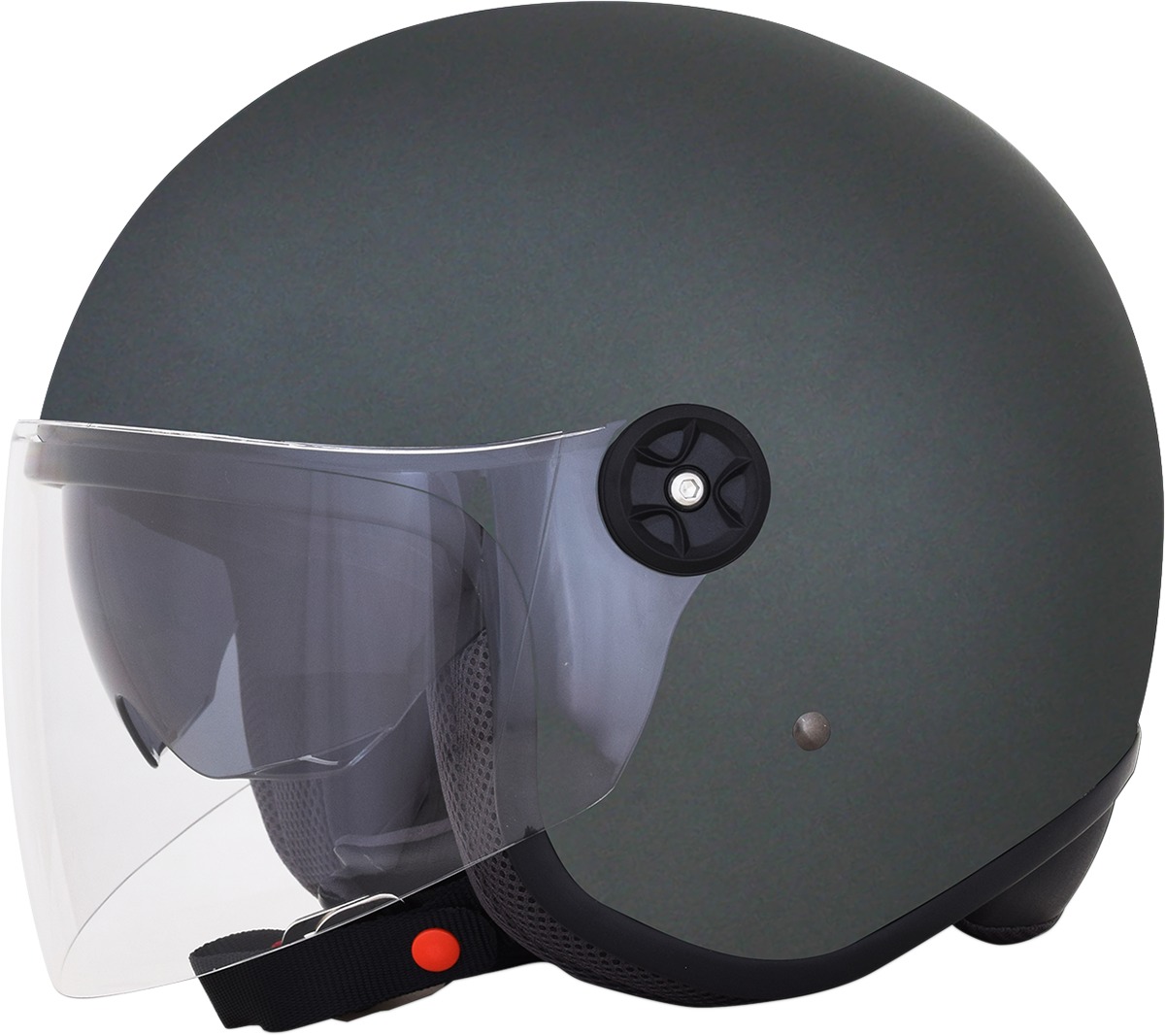 FX-143 3/4 Open Face Helmet Gray w/Smoke Shield X-Large - Click Image to Close