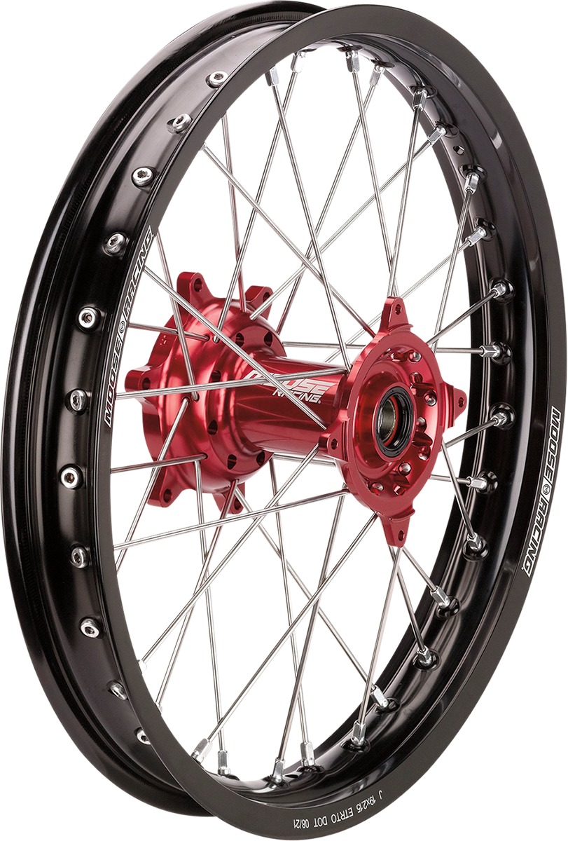 SX-1 Black Red Complete Rear Wheel 2.15x19 - For 14-22 Honda CRF250/450 - Click Image to Close