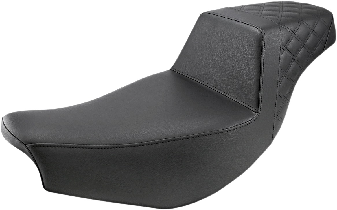 Step-Up Rear Lattice Stitch 2-Up Seat - Black - Click Image to Close