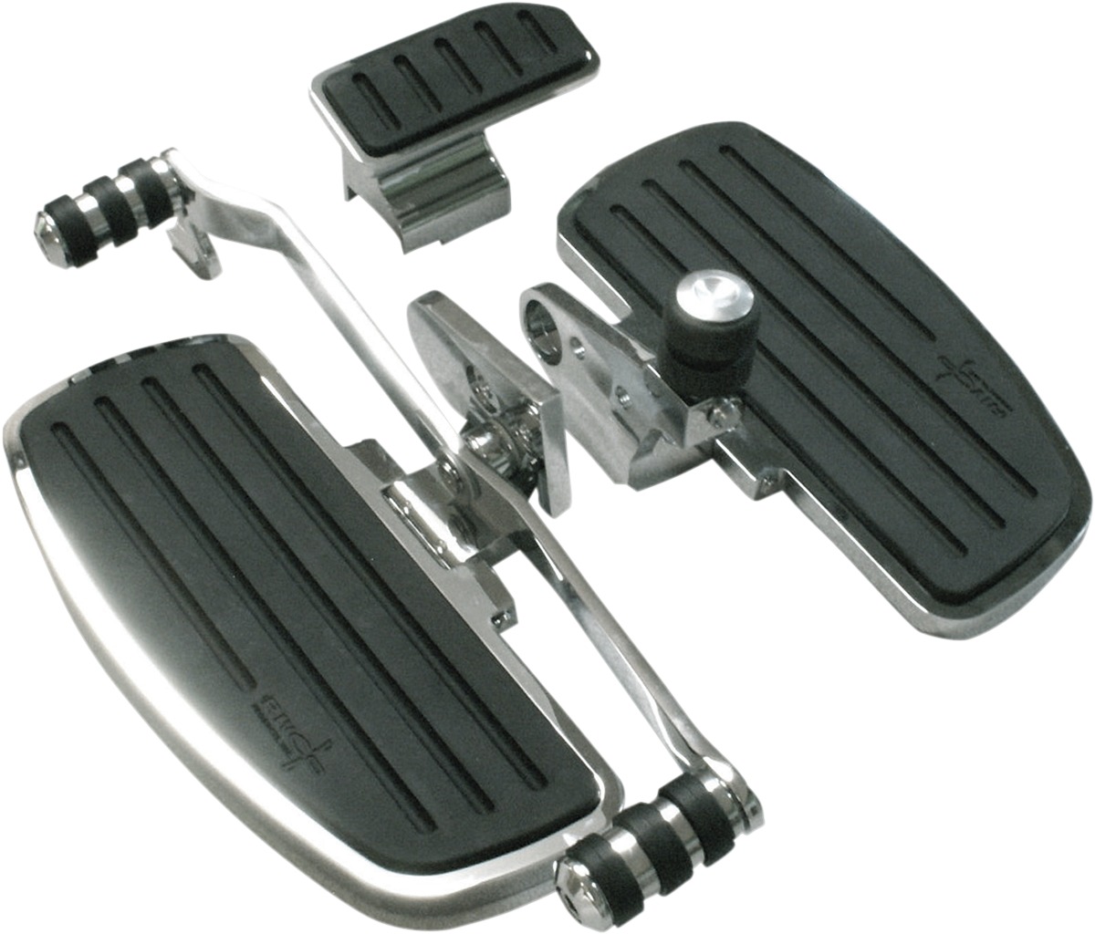 Adjustable Driver Floorboards Chrome - For 01-15 Honda GL1800 - Click Image to Close