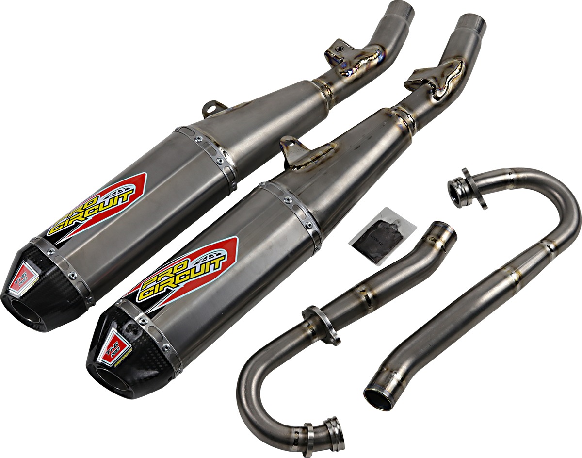 Ti-6 PRO Dual Full Exhaust System - For 2020 Honda CRF250R & RX - Click Image to Close