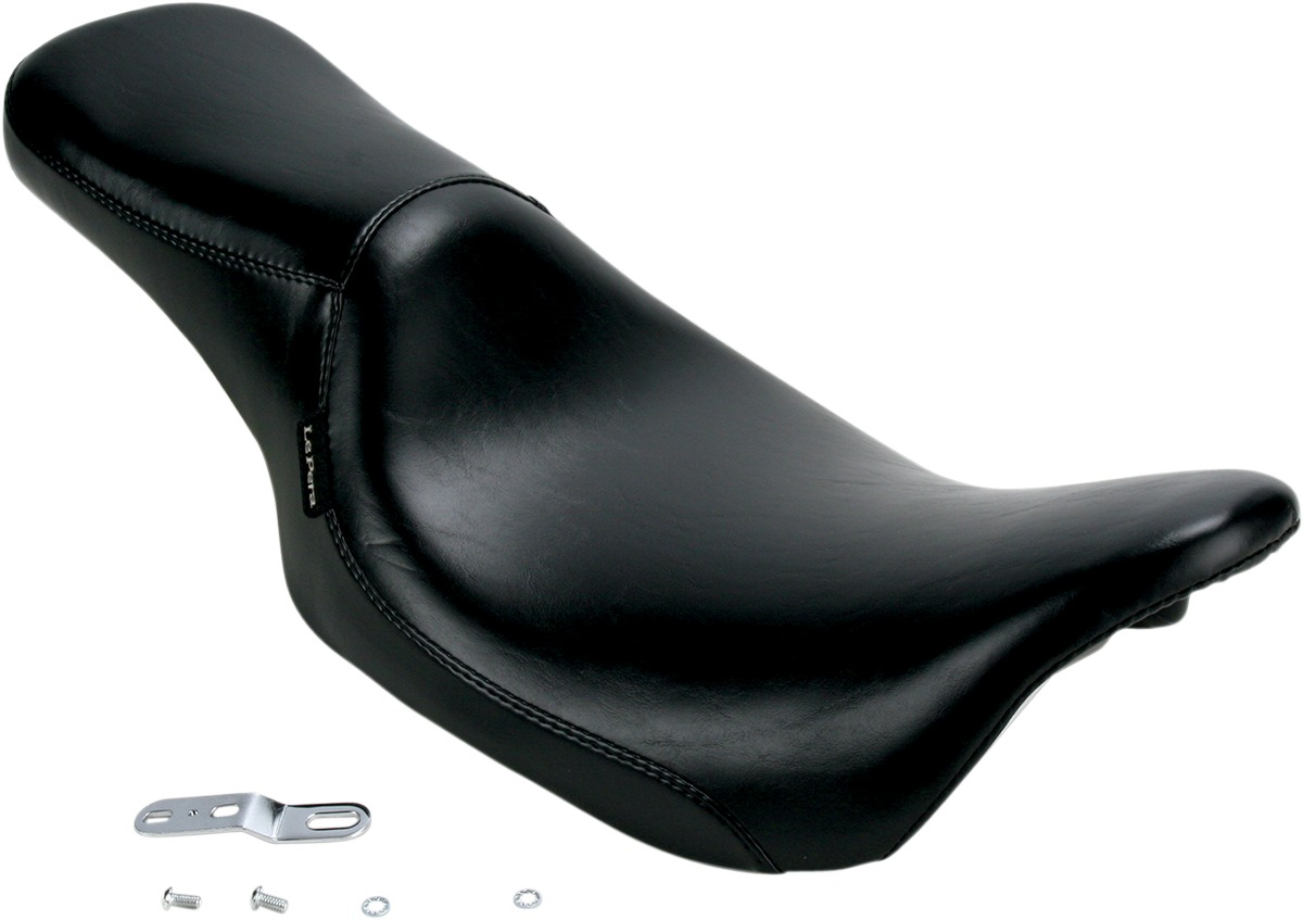 Silhouette Smooth Vinyl 2-Up Seat Black Low - For 08-20 Harley FLH FLT - Click Image to Close