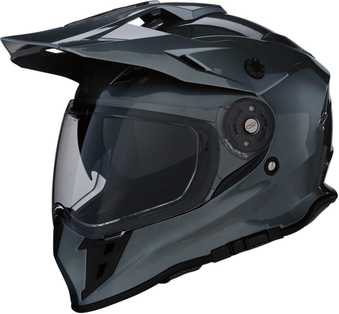 Range Full Face Dual-Sport Helmet Gloss Silver Small - Click Image to Close