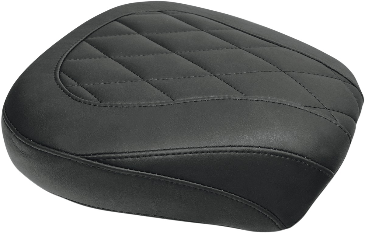 Tripper Diamond Synthetic Leather Wide Pillion Pad - For 06-20 Harley FLH FLT - Click Image to Close